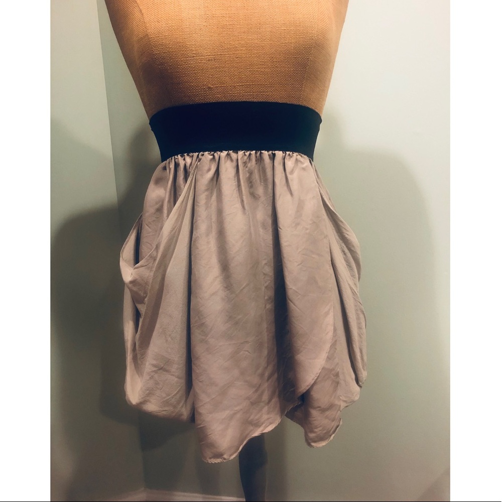 High Waisted Silk Skirt